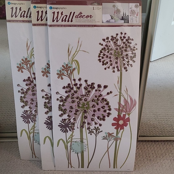 Flower self-adhesive wall decals - Picture 2 of 8